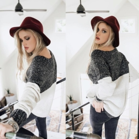 - TONY Speckled Knit Sweater - CHARCOAL - Picture 2 of 4